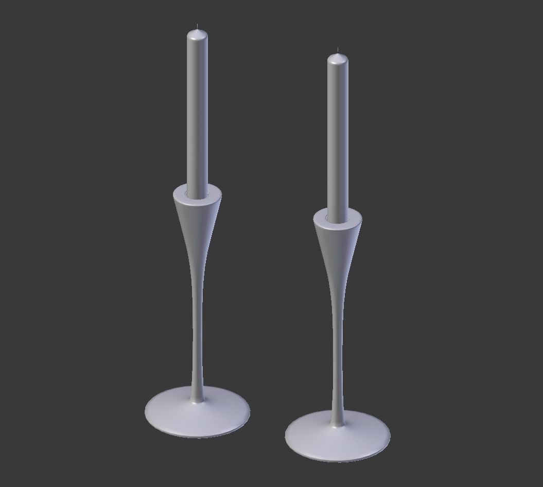 Candle Holder Set 3D model_2