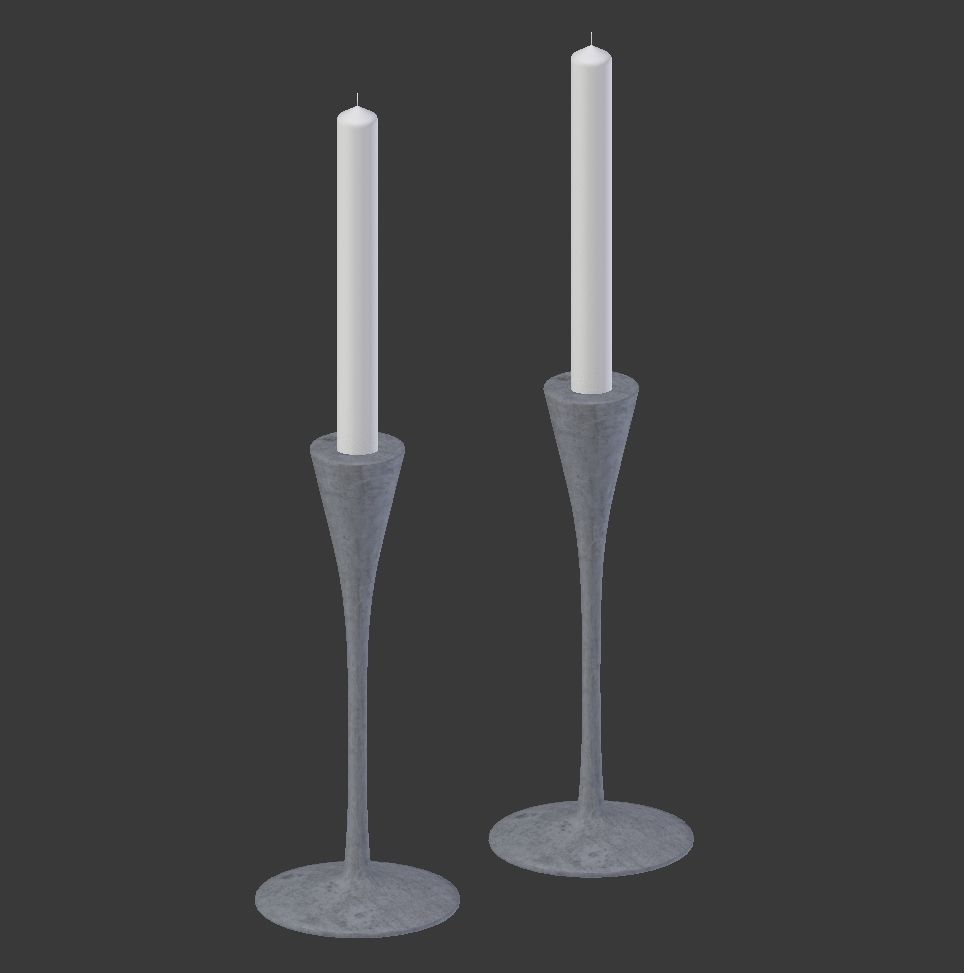 Candle Holder Set 3D model_4