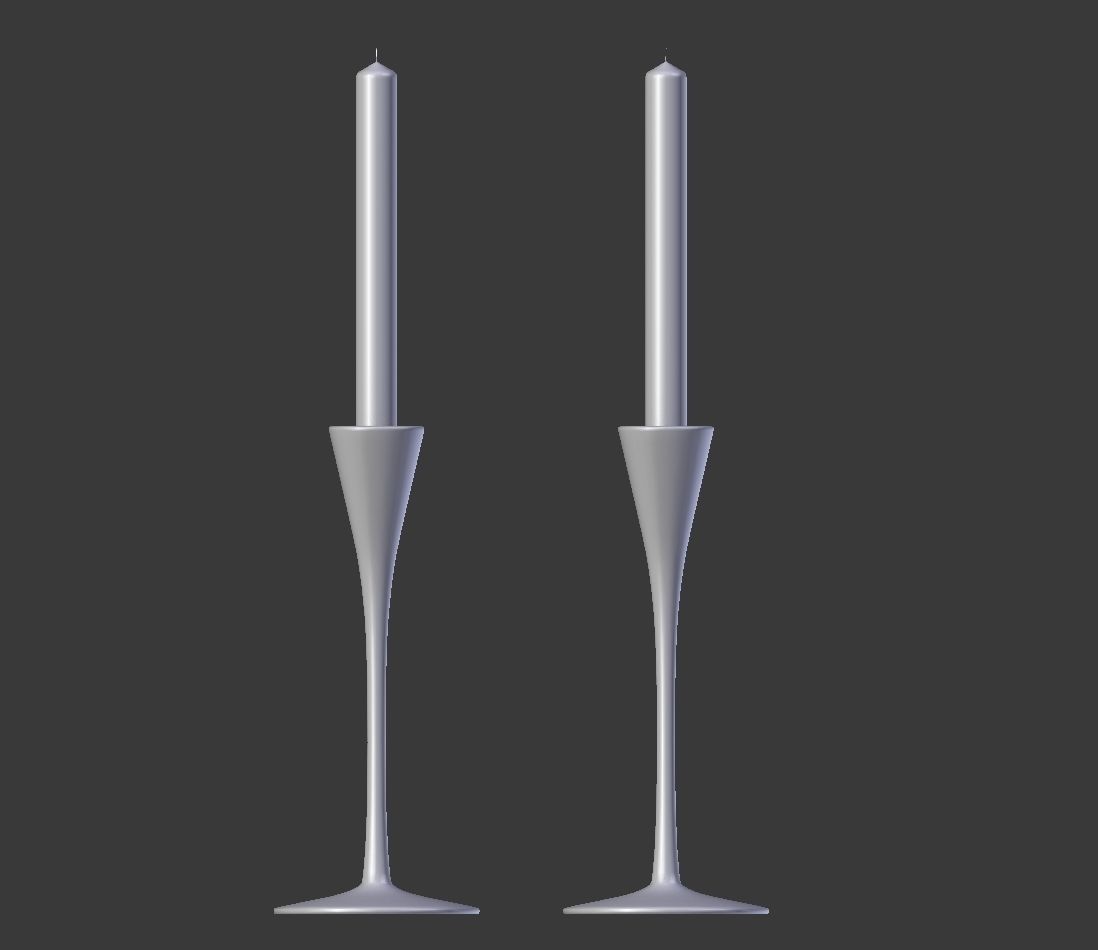 Candle Holder Set 3D model_3