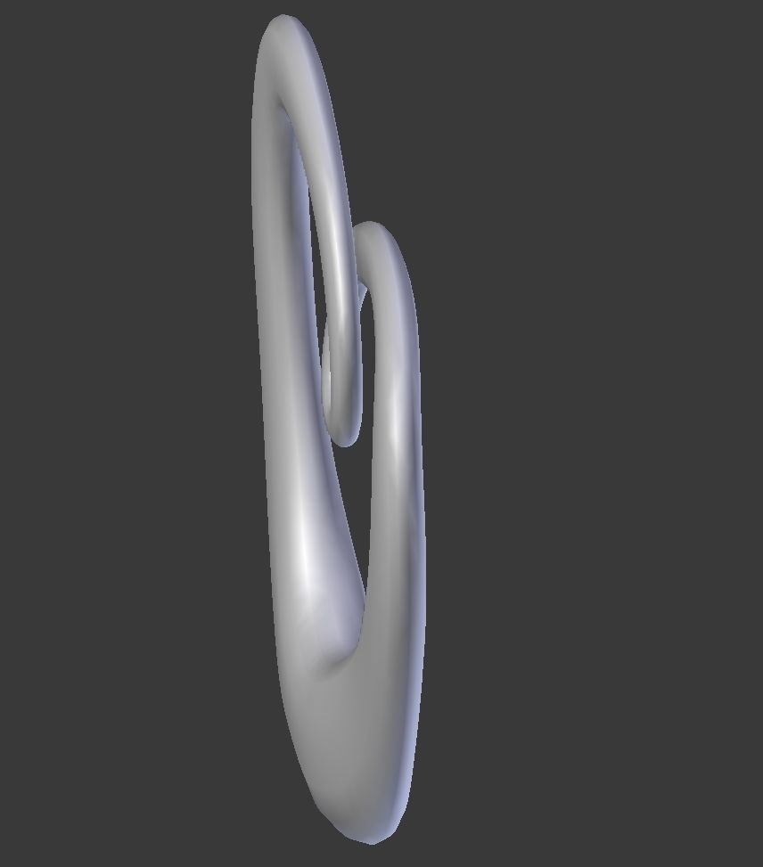 Modern Chrome Heart Decoration 3D model_6