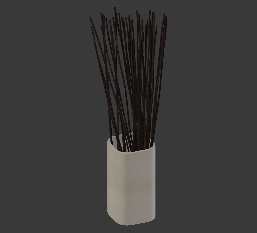 Vase with Branches Decoration 3D model_5