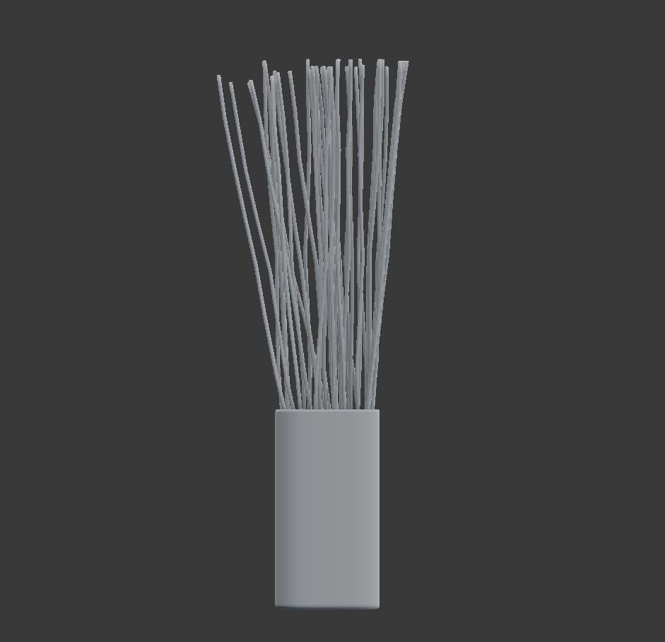 Vase with Branches Decoration 3D model_3
