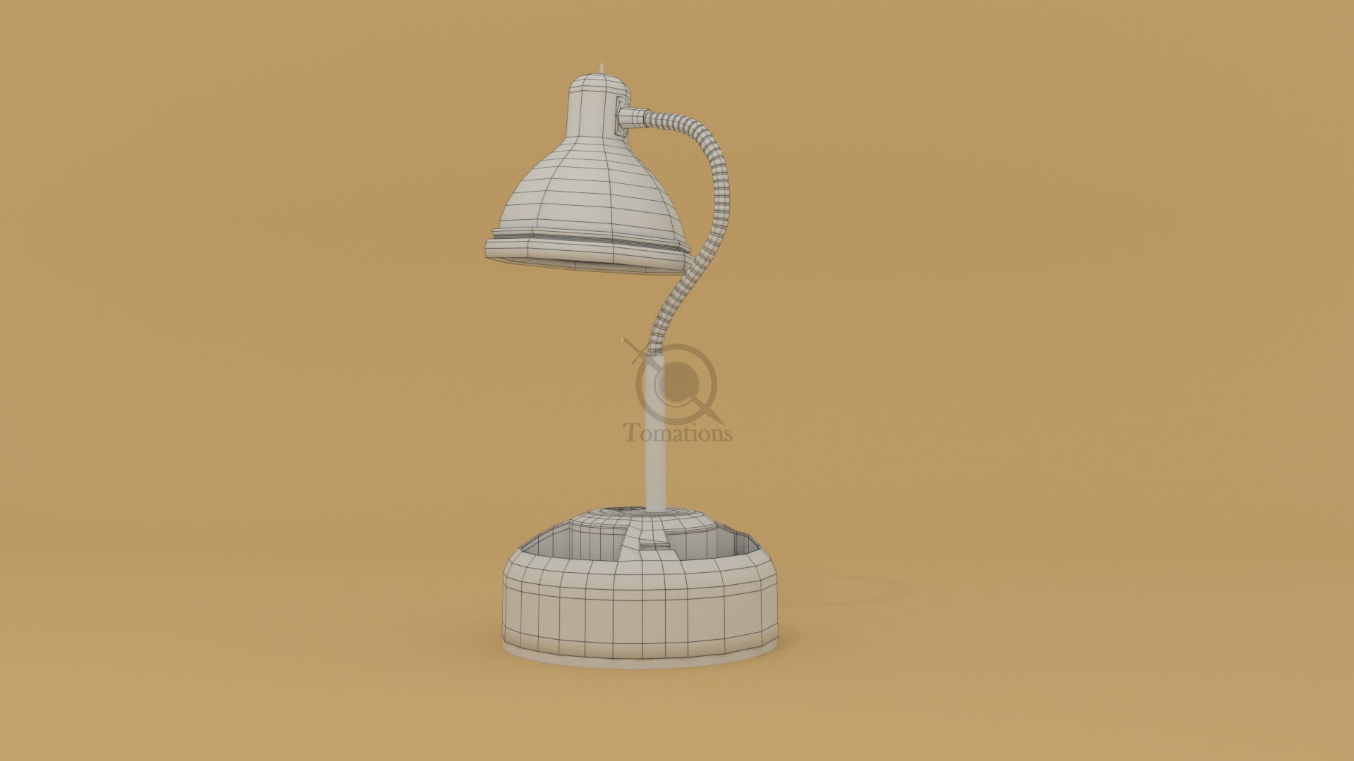 Rigged Lamp - Black 3D model_14