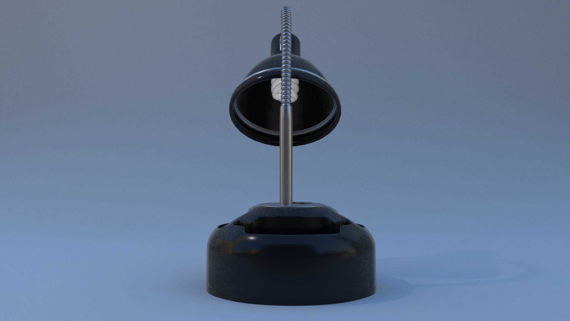 Rigged Lamp - Black 3D model_2