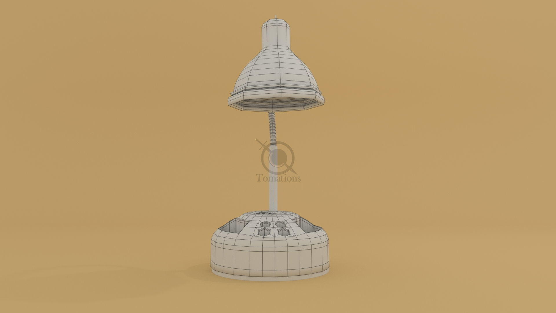 Rigged Lamp - Black 3D model_15