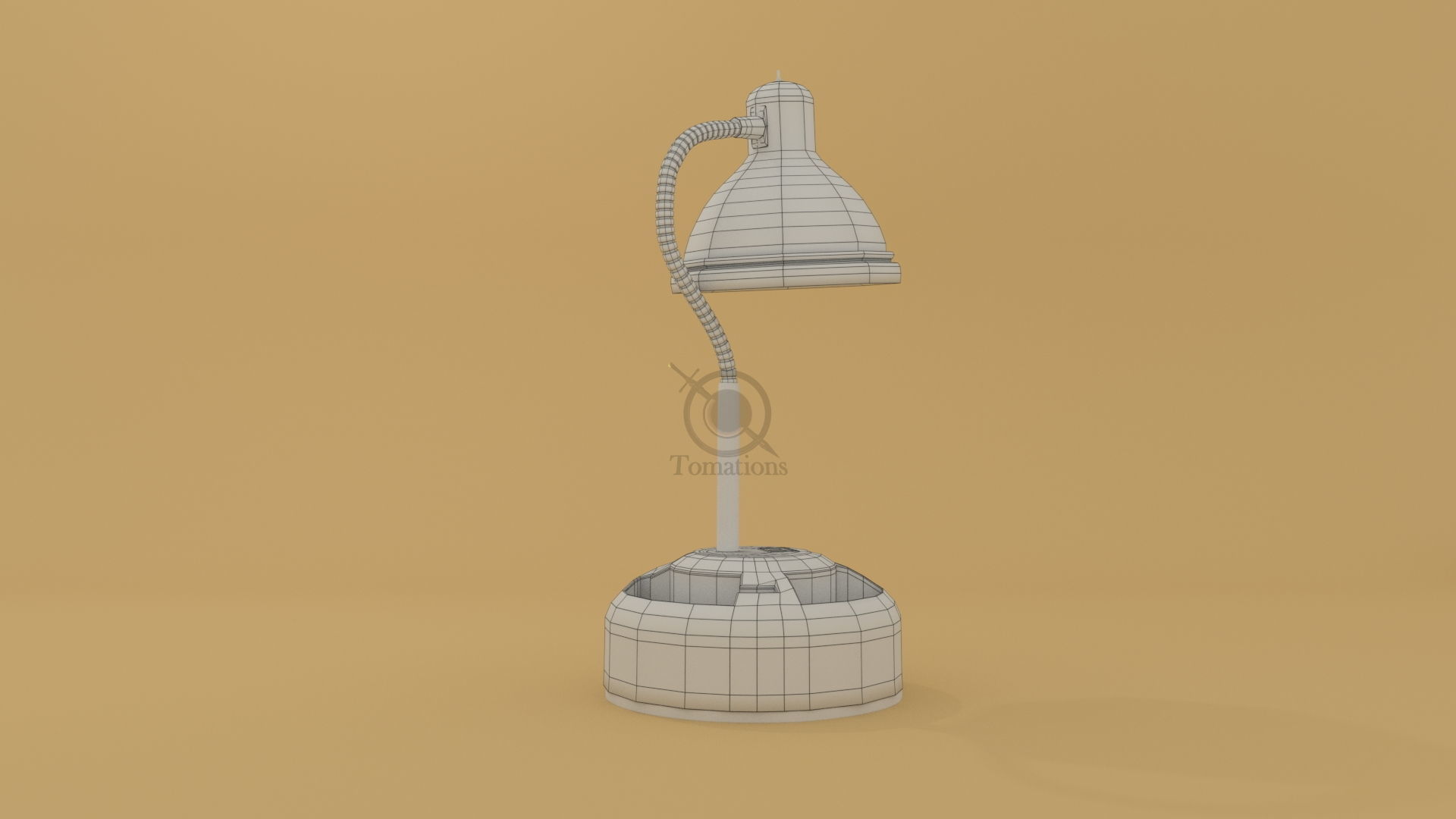 Rigged Lamp - Black 3D model_16