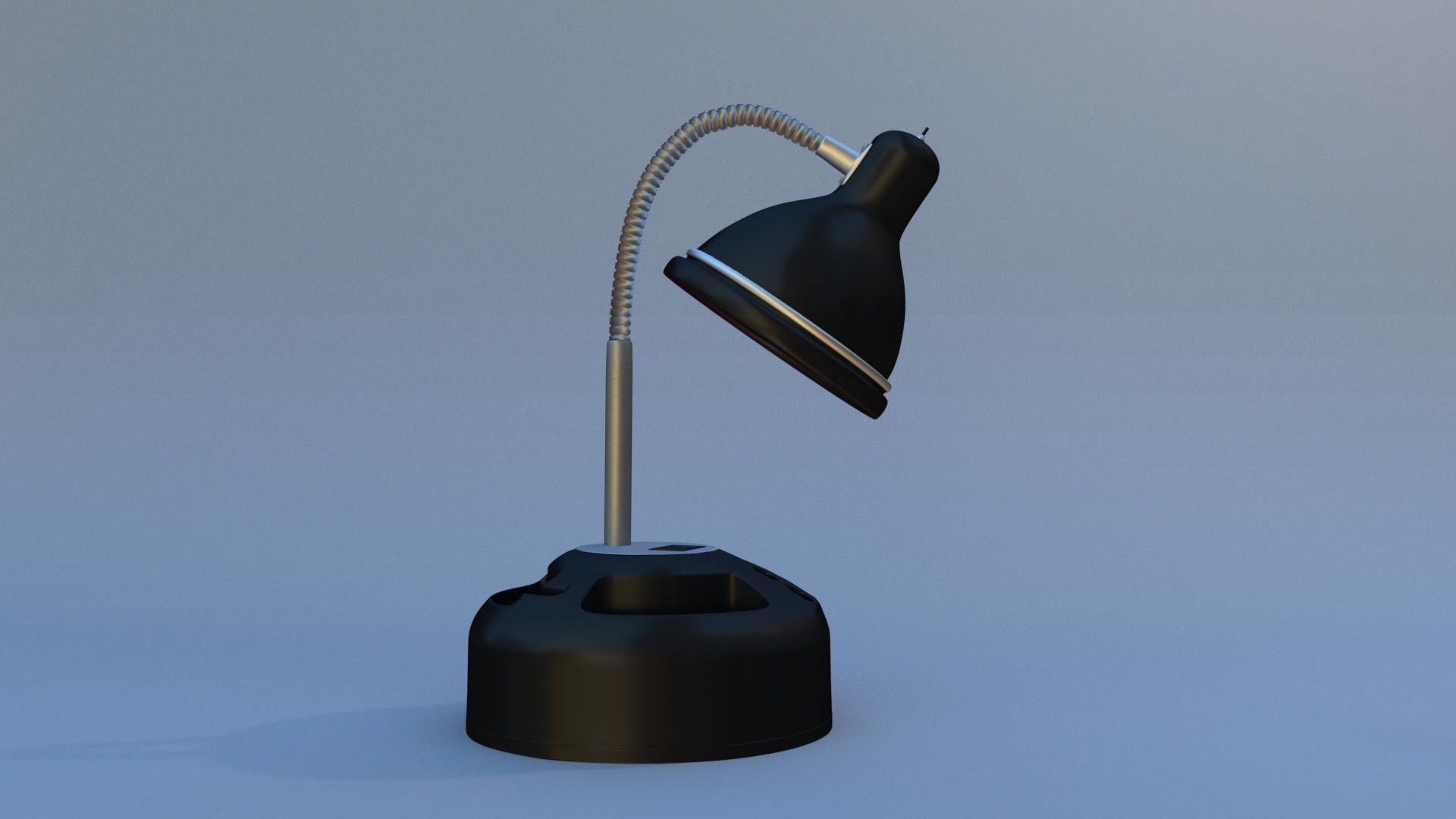 Rigged Lamp - Black 3D model_5