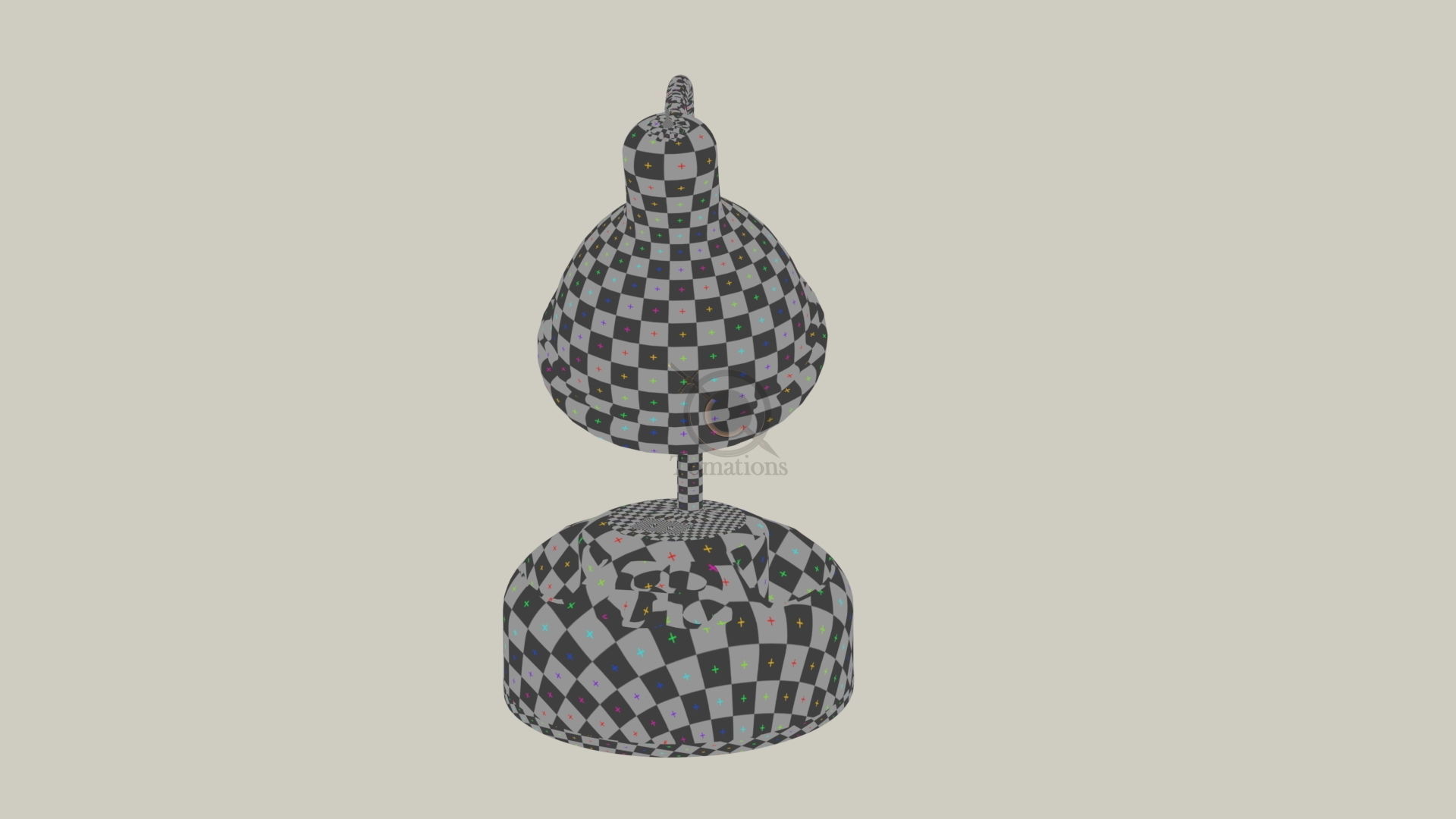Rigged Lamp - Black 3D model_12