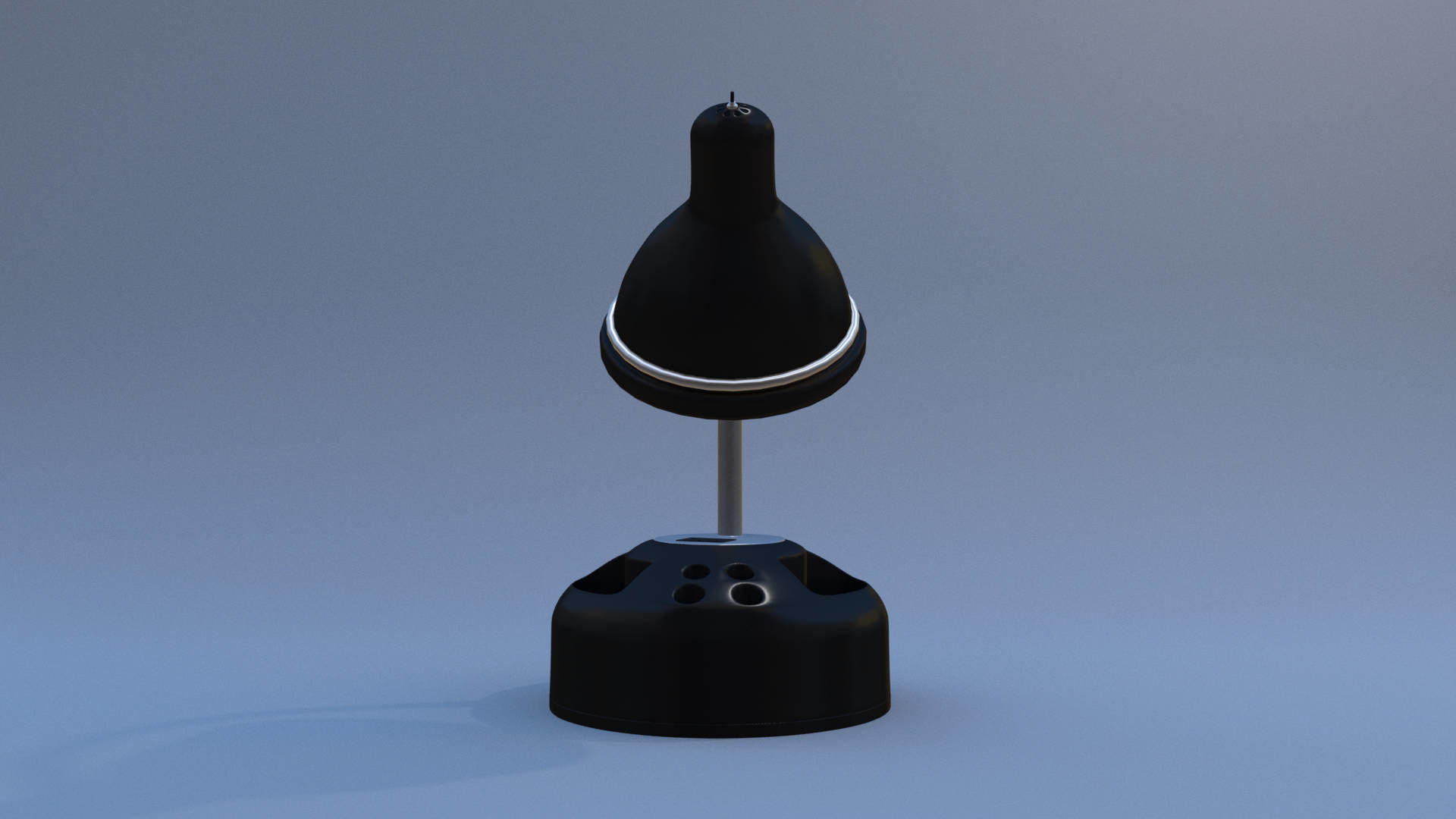 Rigged Lamp - Black 3D model_6
