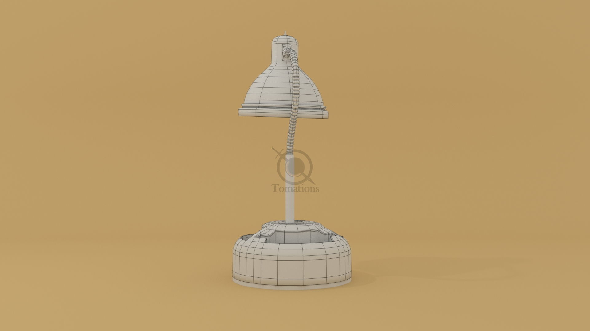 Rigged Lamp - Black 3D model_13