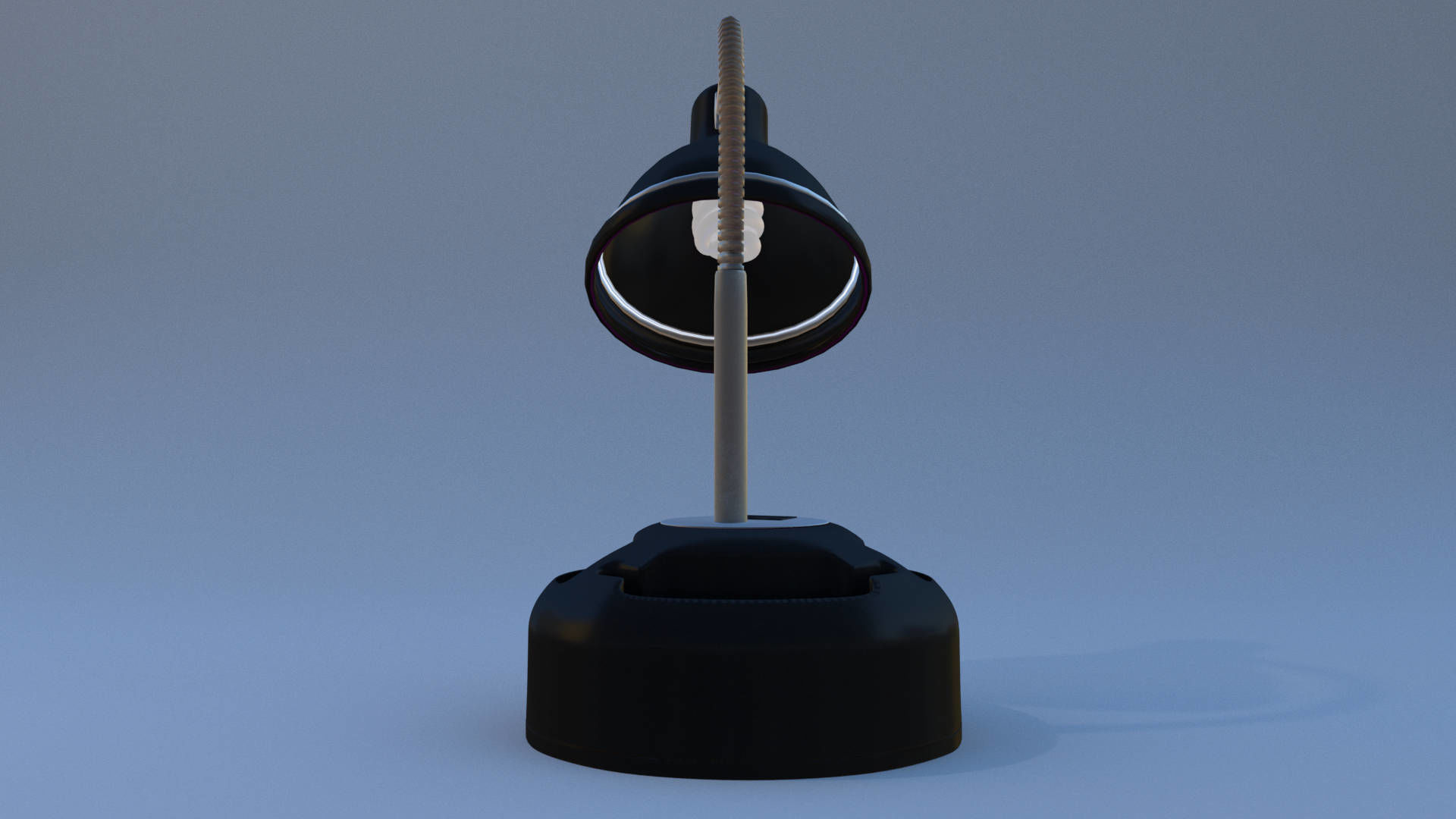 Rigged Lamp - Black 3D model_7