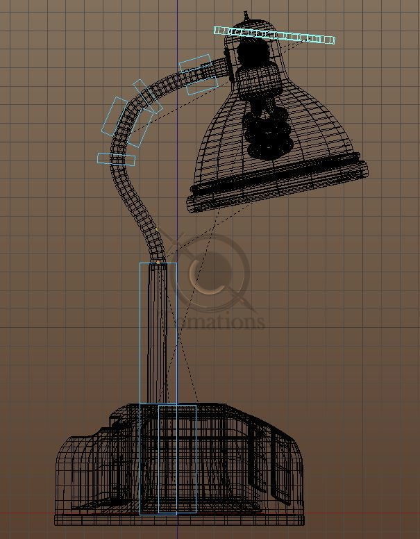 Rigged Lamp - Black 3D model_18