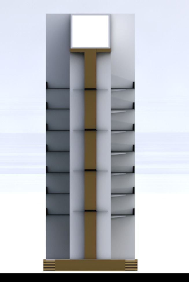 stand cosmetic rack  Low-poly 3D model_2