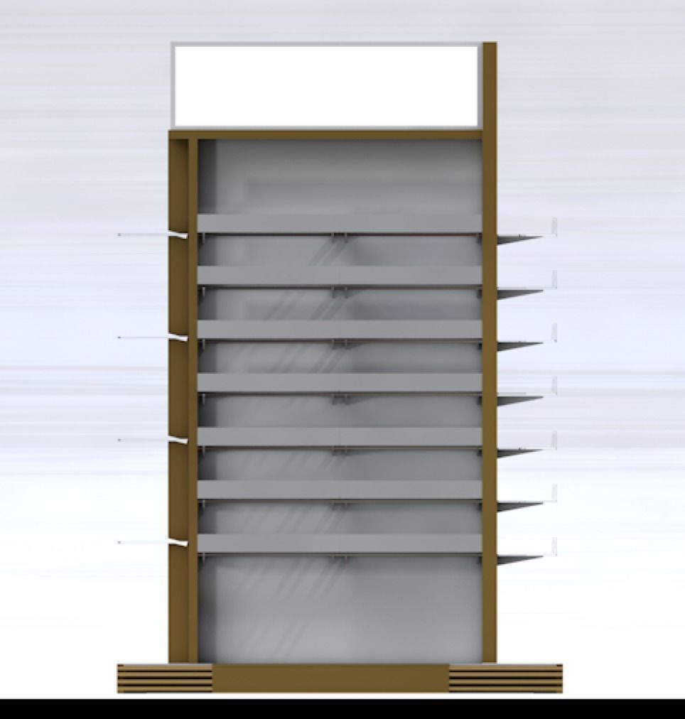 stand cosmetic rack  Low-poly 3D model_1