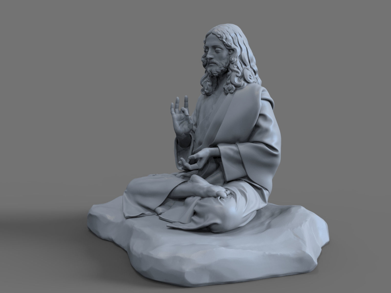 Jesus Buddha 3D print model_5