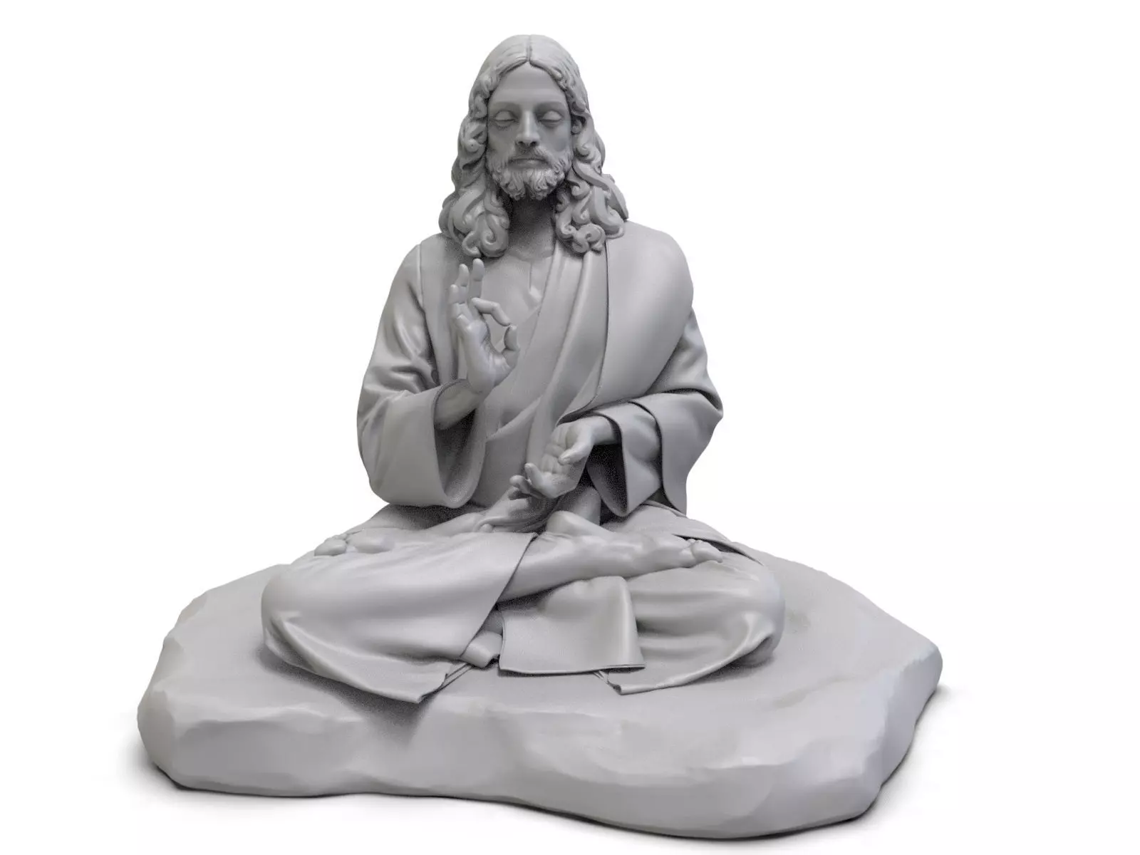 Jesus Buddha 3D print model_0