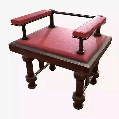 Wooden Chair Low-poly 3D model