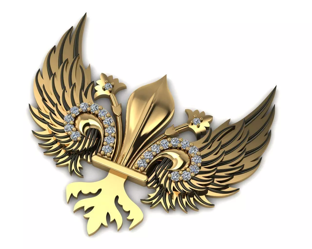 Gabriels Sword Diamond Necklace 3D print model_0