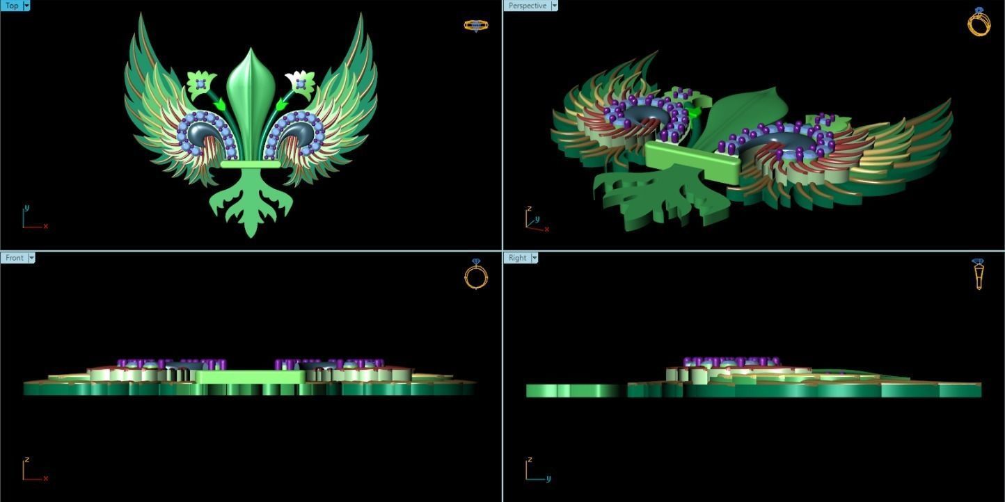 Gabriels Sword Diamond Necklace 3D print model_2