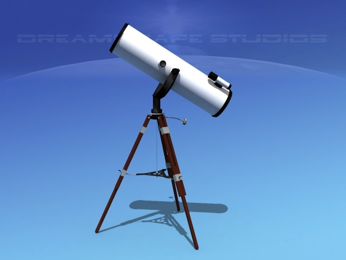 12 In Reflector Telescope 3D model_4