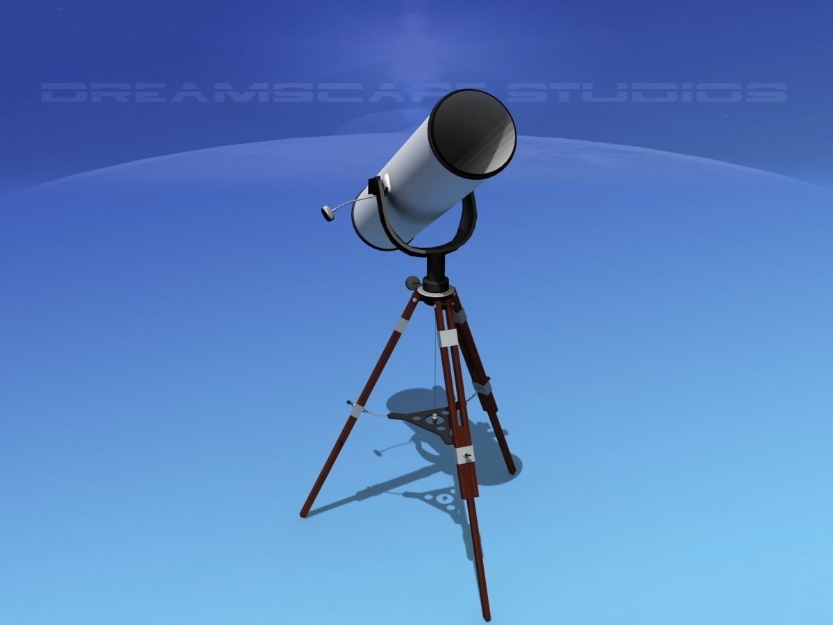 12 In Reflector Telescope 3D model_3