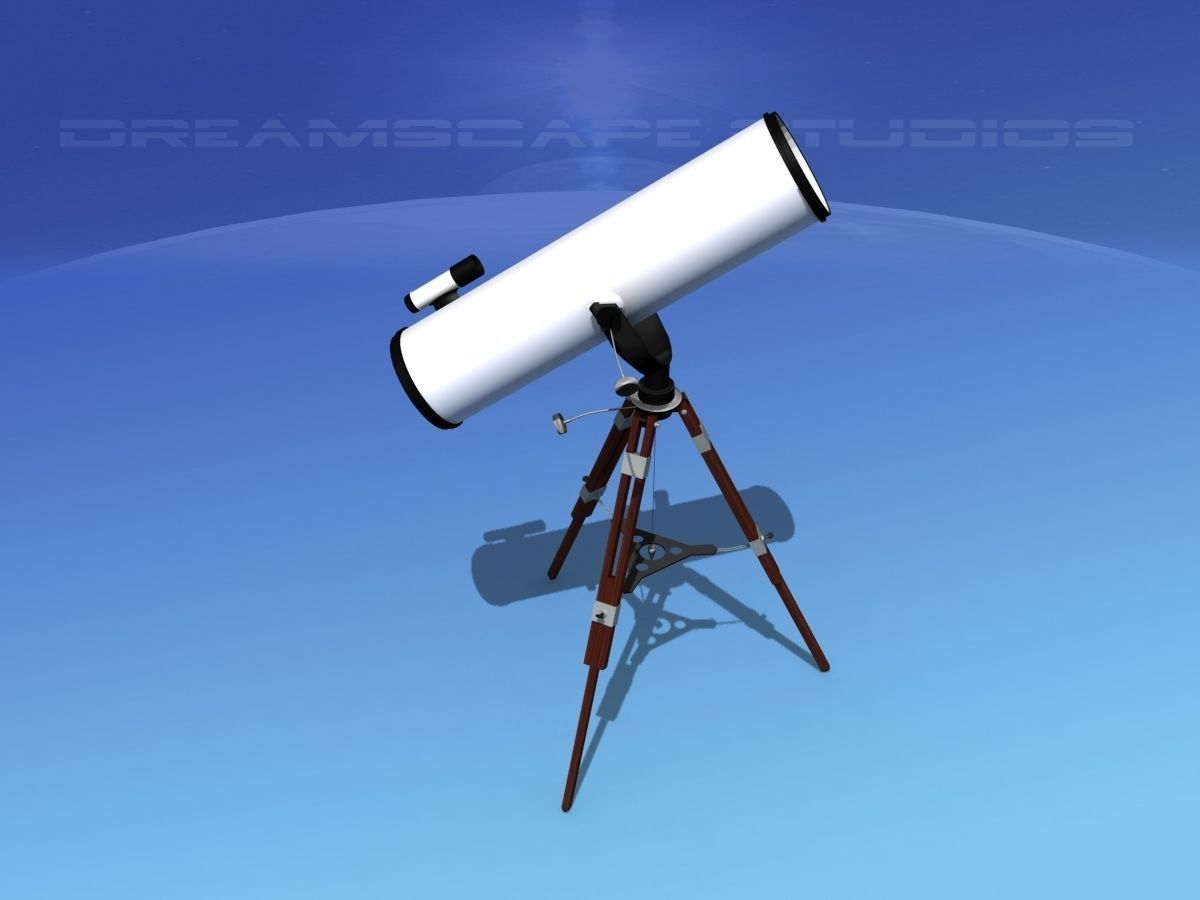 12 In Reflector Telescope 3D model_5
