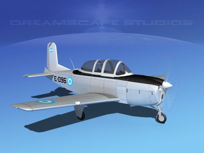 Beechcraft T-34 Mentor Argentina 3D model