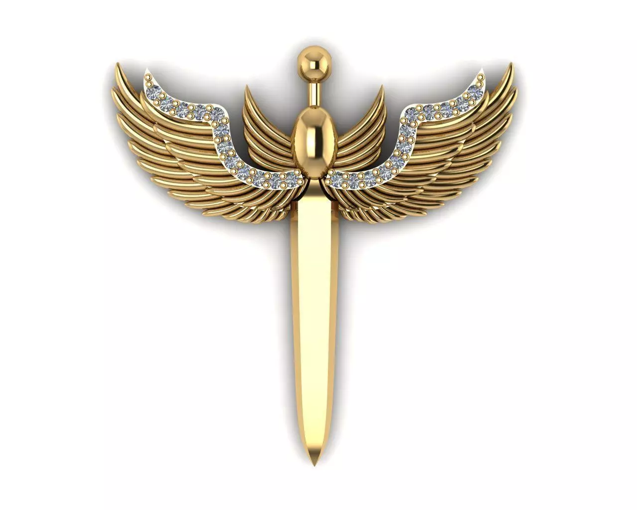 Michaels Sword Diamond Necklaces 3D print model
