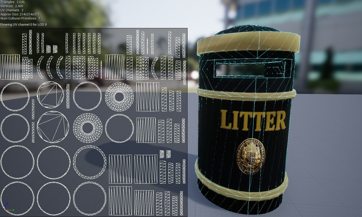 London Bin 2048x2048 Low-poly 3D model_1