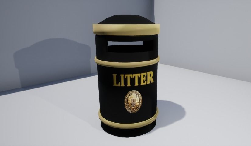 London Bin 2048x2048 Low-poly 3D model_0