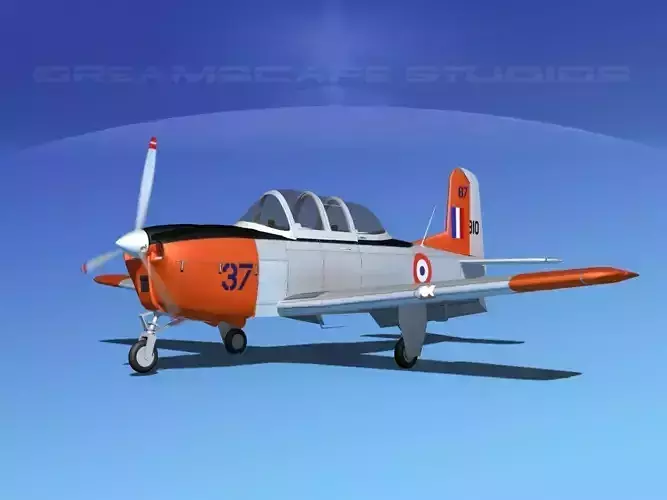 Beechcraft T-34 Mentor France 3D model