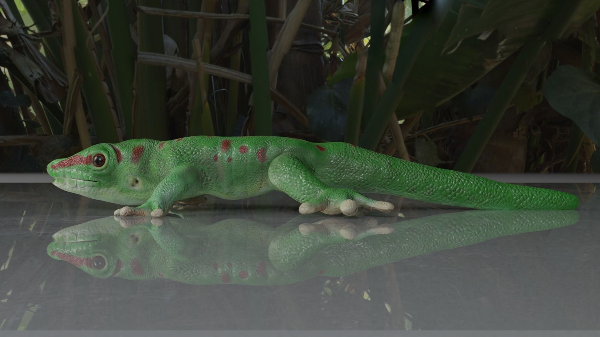 Giant Day Gecko Low-poly 3D model_1