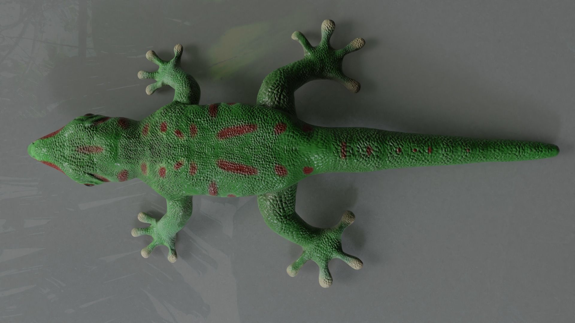Giant Day Gecko Low-poly 3D model_2