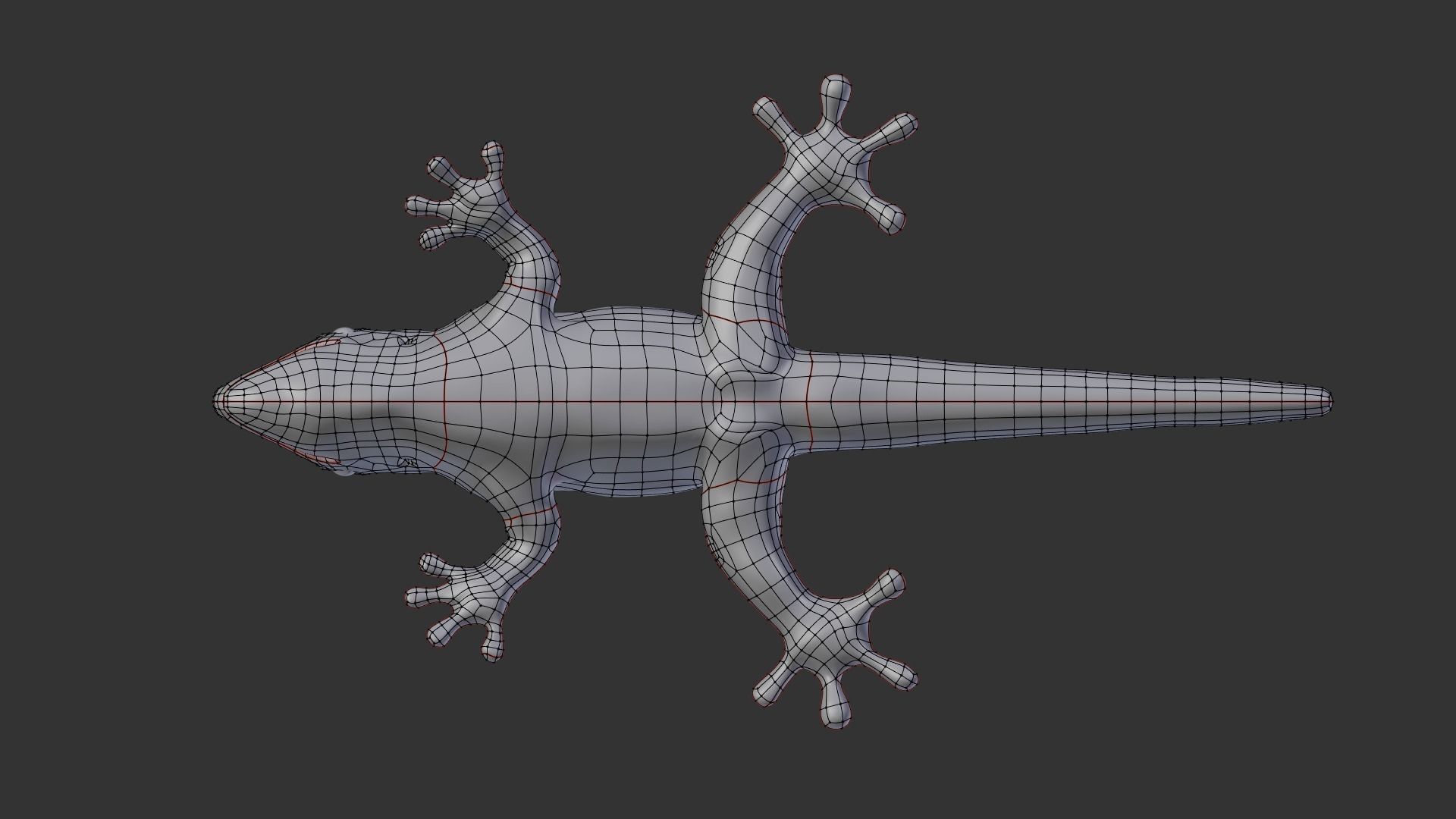 Giant Day Gecko Low-poly 3D model_4