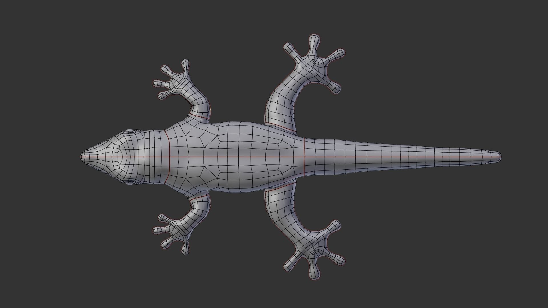 Giant Day Gecko Low-poly 3D model_7