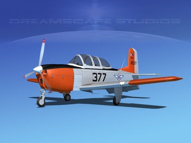 Beechcraft T-34 Mentor Philippines 3D model