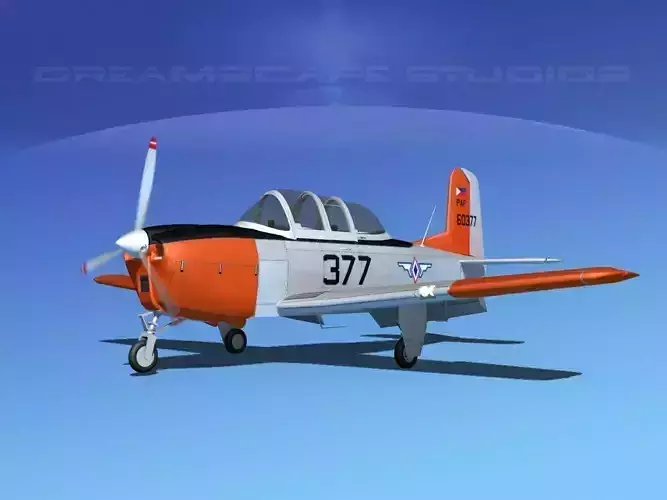 Beechcraft T-34 Mentor Philippines 3D model