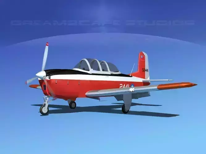 Beechcraft T-34 Mentor Taiwan 3D model