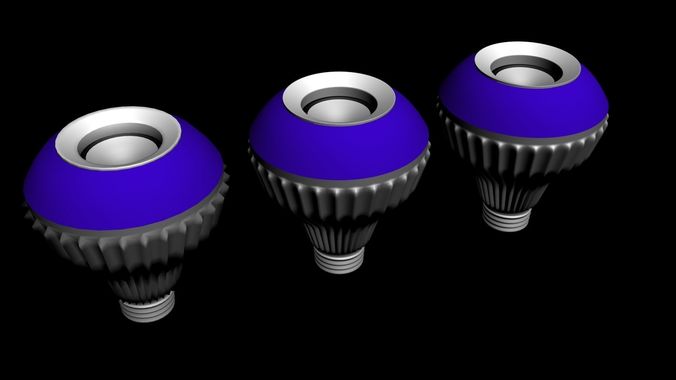 Bluetooth Bulb Light with controller  Low-poly 3D model