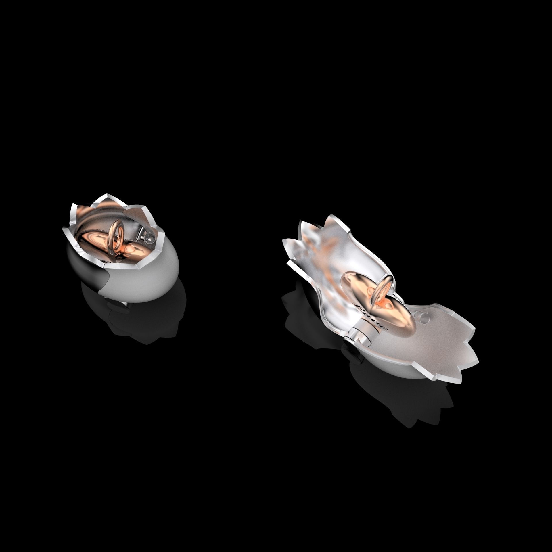 Lovely Tulip Heart Locket 3D print model_2