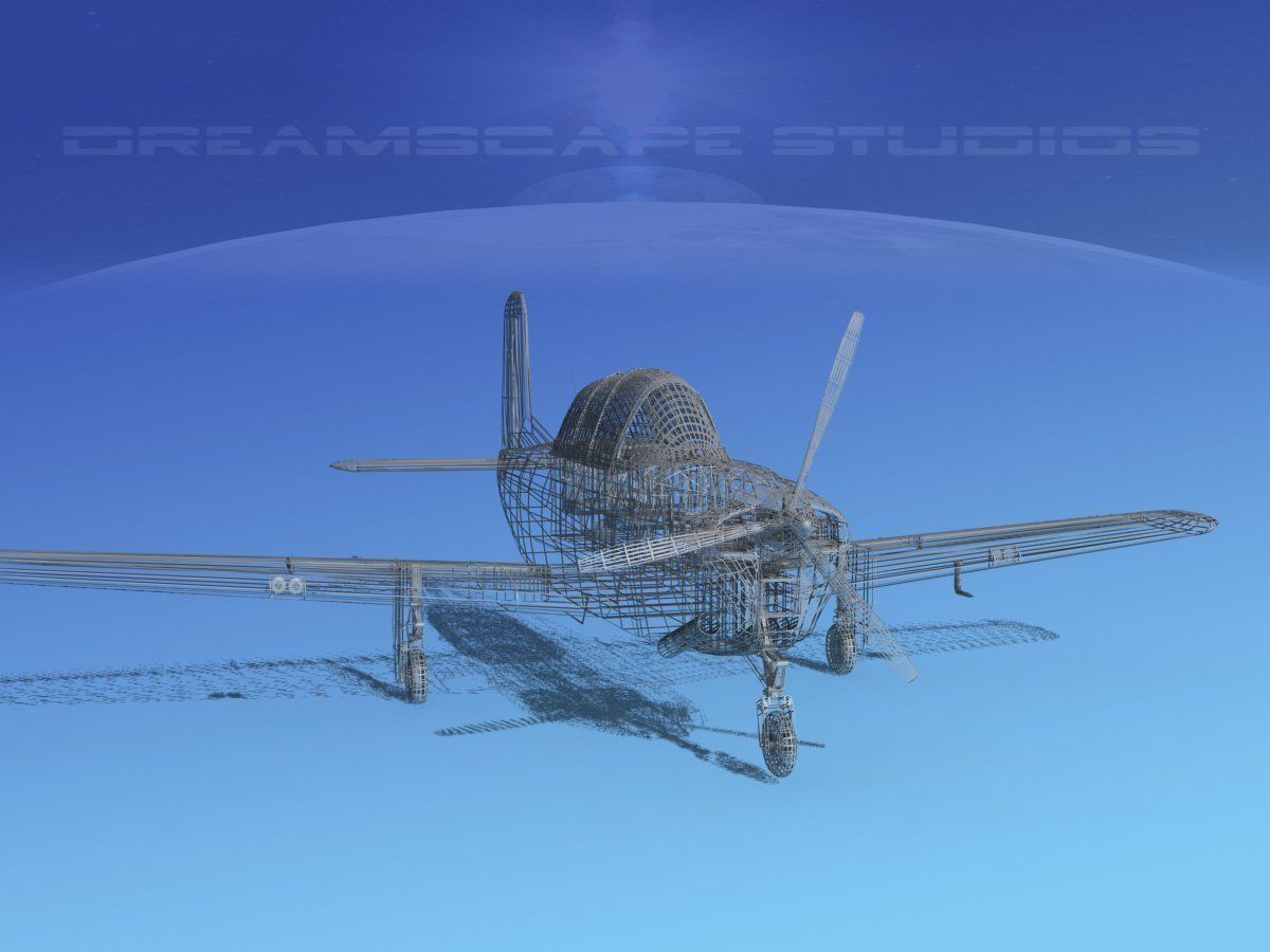 Beechcraft T-34 Mentor V07 USAF 3D model_15