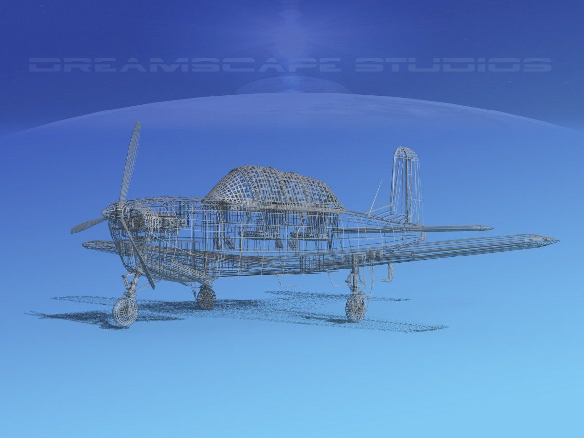 Beechcraft T-34 Mentor V07 USAF 3D model_14
