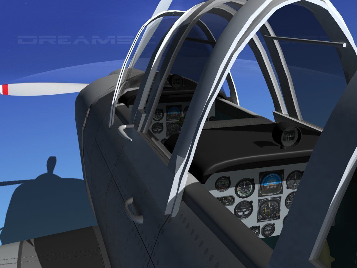Beechcraft T-34 Mentor V07 USAF 3D model_12