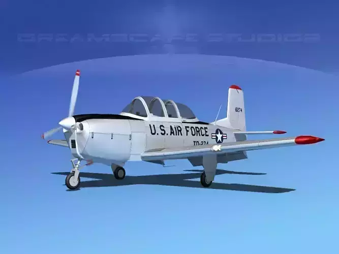 Beechcraft T-34 Mentor V09 USAF 3D model