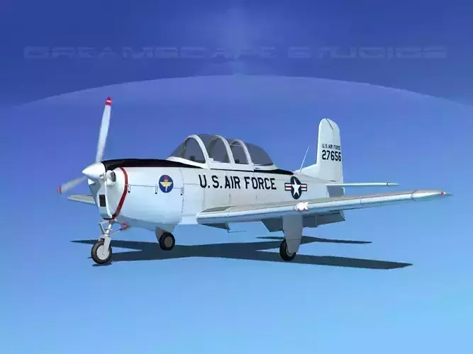 Beechcraft T-34 Mentor V11 USAF 3D model