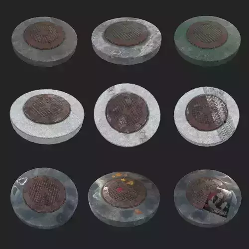 LOW POLY Russian-USSR sewer 1972 PBR LOD