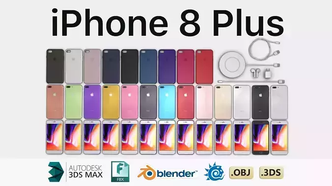 Apple iPhone 8 Plus 3D model