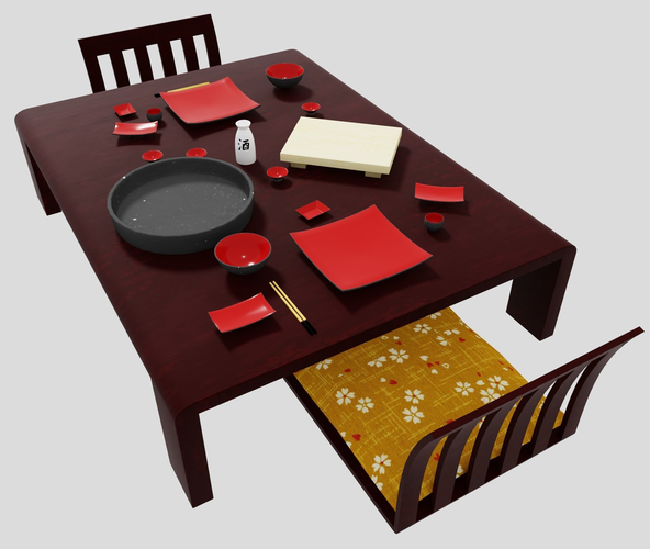 Japanese earhetnware pottery dining set with glaze