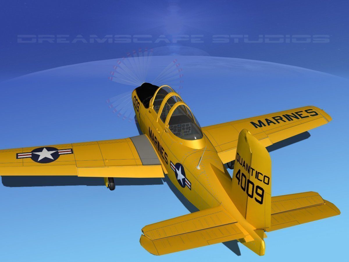 Beechcraft T-34 Mentor V19 USMC 3D model_7