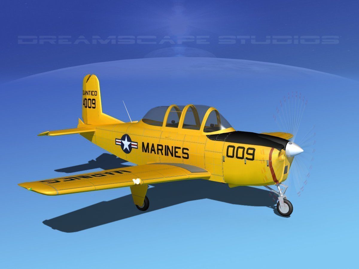 Beechcraft T-34 Mentor V19 USMC 3D model_3